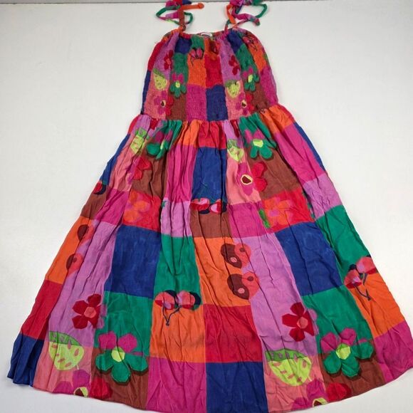 Love, Dress Mulitcolor Patchwork Womens Knee Lenth Boho Dress (Brazil P) US Sz 4 - Picture 1 of 11